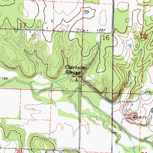 Topographic Map of Clarkson School (historical), MO