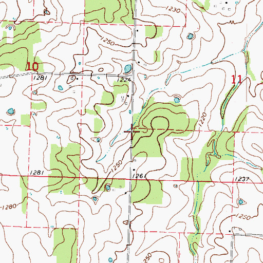 Topographic Map of Union School (historical), MO