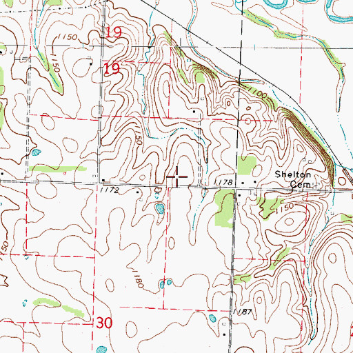 Topographic Map of Hopewell School (historical), MO