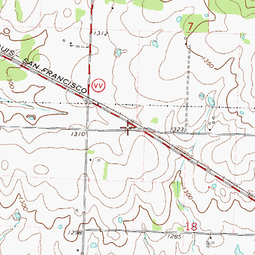 Topographic Map of Pleasant Hill School (historical), MO