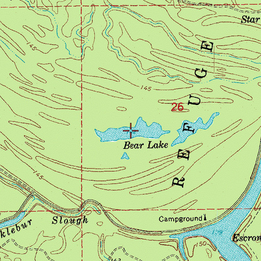 Topographic Map of Bear Lake, AR