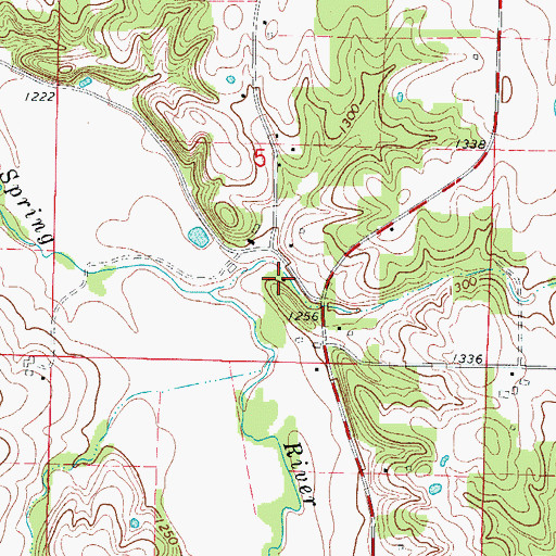 Topographic Map of Wilkes School (historical), MO