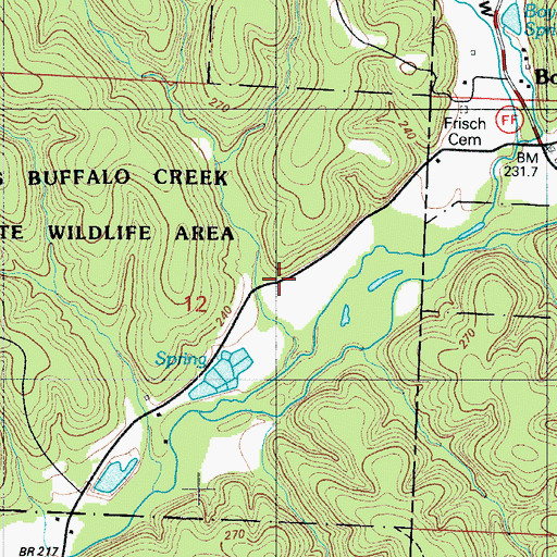 Topographic Map of Boylers Mill (historical), MO