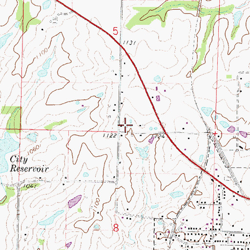 Topographic Map of Howard School, MO