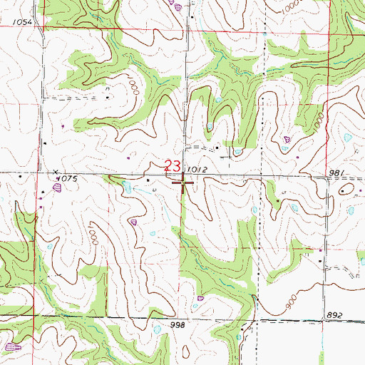Topographic Map of Dakin School (historical), MO