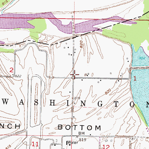 Topographic Map of Riverside School (historical), MO