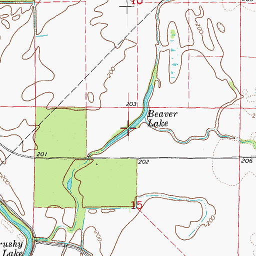 Topographic Map of Beaver Lake, AR