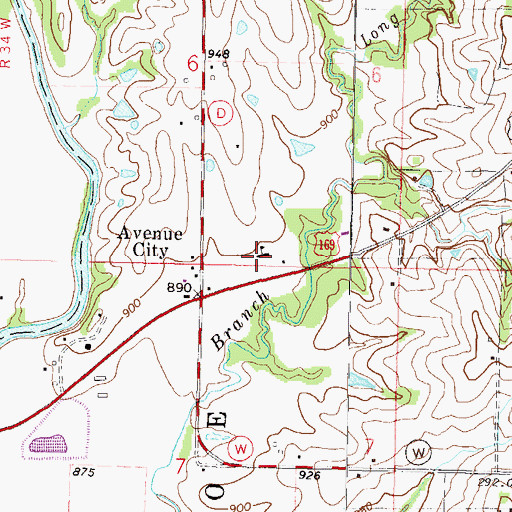Topographic Map of Eureka School, MO