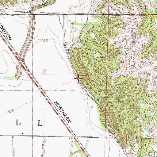 Topographic Map of Block School, MO
