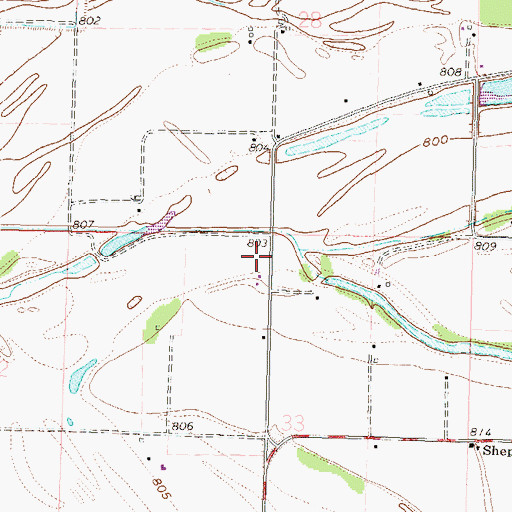Topographic Map of Browley Chapel (historical), MO