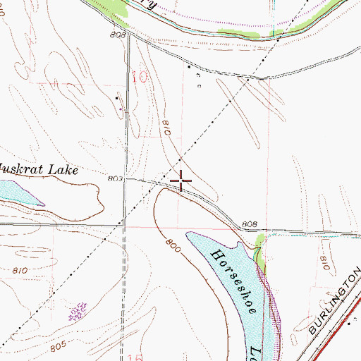 Topographic Map of Hyde School, MO