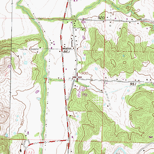 Topographic Map of Moore School (historical), MO