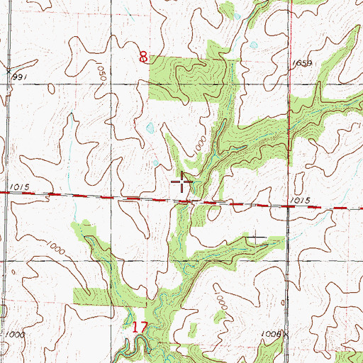 Topographic Map of Sleepy Hollow School (historical), MO