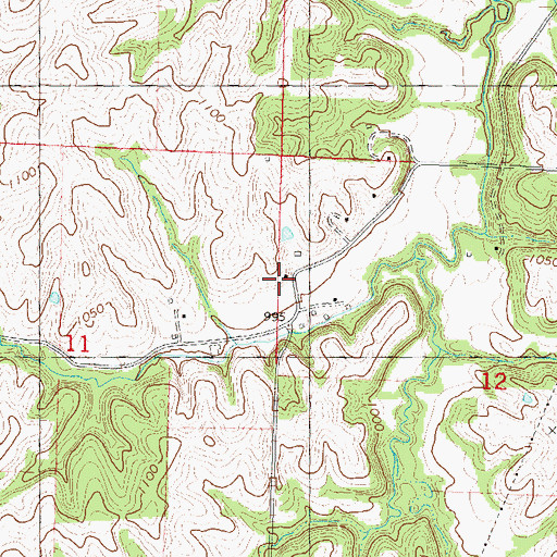 Topographic Map of Sampson School, MO