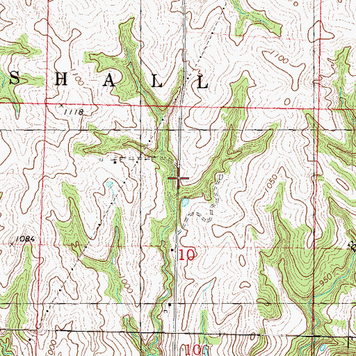 Topographic Map of Jones School (historical), MO