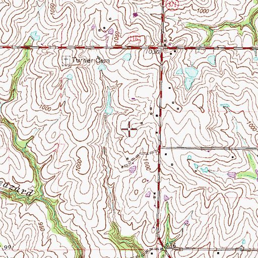 Topographic Map of Cox School, MO