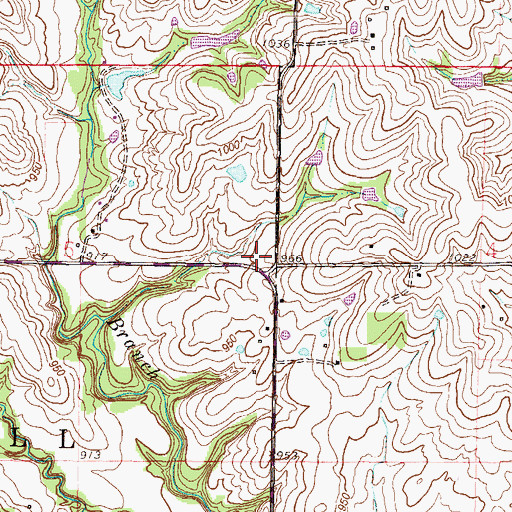 Topographic Map of Jordan School (historical), MO