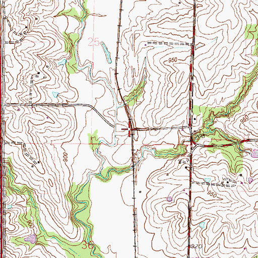 Topographic Map of Stafford (historical), MO