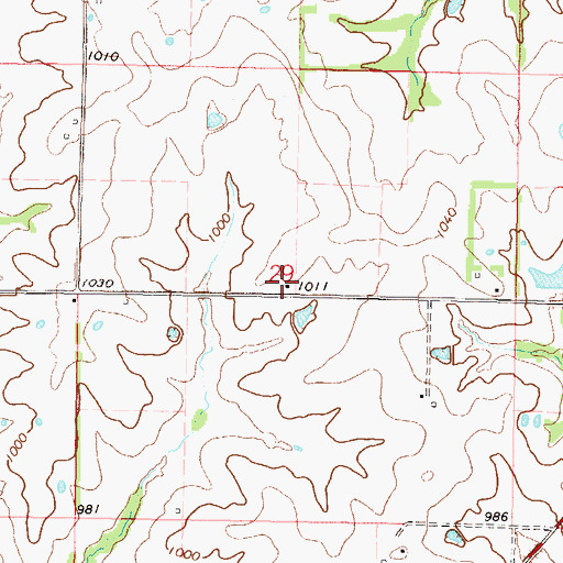 Topographic Map of Ash Grove School (historical), MO