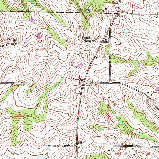 Topographic Map of School Number 5, MO