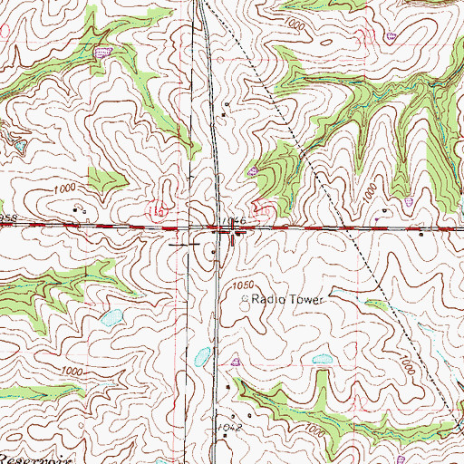 Topographic Map of Arnoldsville School (historical), MO