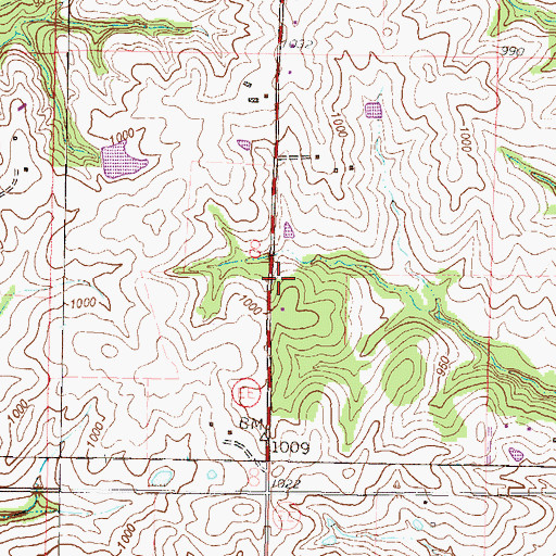 Topographic Map of Phelps School (historical), MO