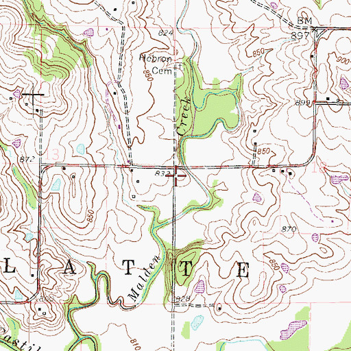 Topographic Map of Hebron Church (historical), MO