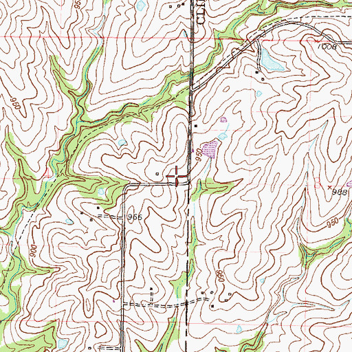 Topographic Map of Berry School (historical), MO