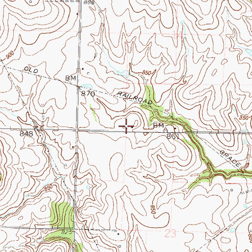 Topographic Map of Pleasant View School, MO