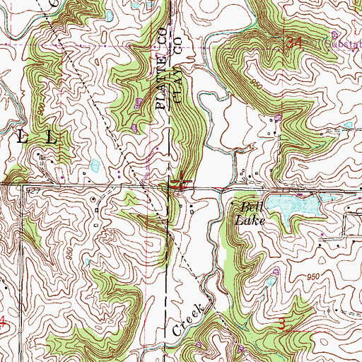 Topographic Map of Martin School (historical), MO
