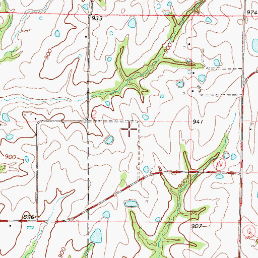 Topographic Map of Downing School (historical), MO