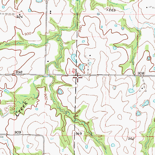 Topographic Map of Arley School, MO