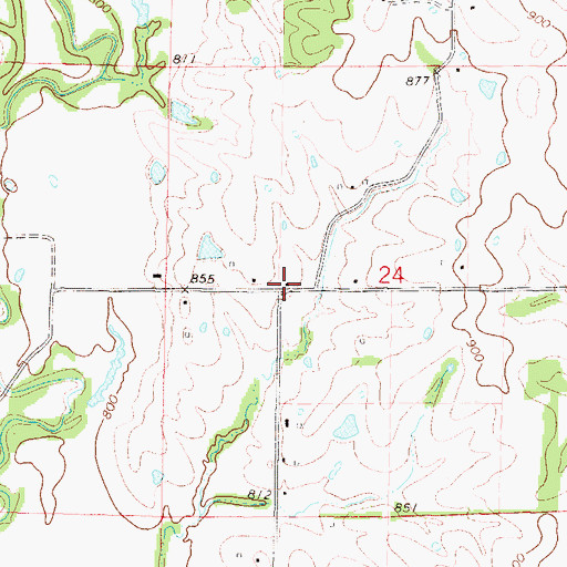 Topographic Map of Summerset School, MO