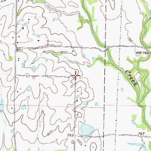Topographic Map of Farrell School (historical), MO
