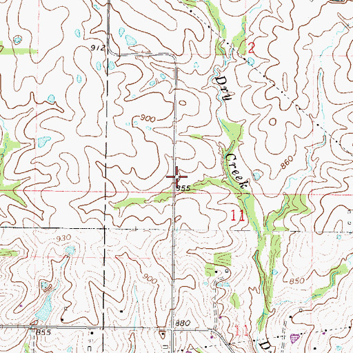 Topographic Map of Carroll School, MO