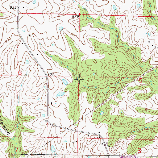 Topographic Map of Jenkins School (historical), MO