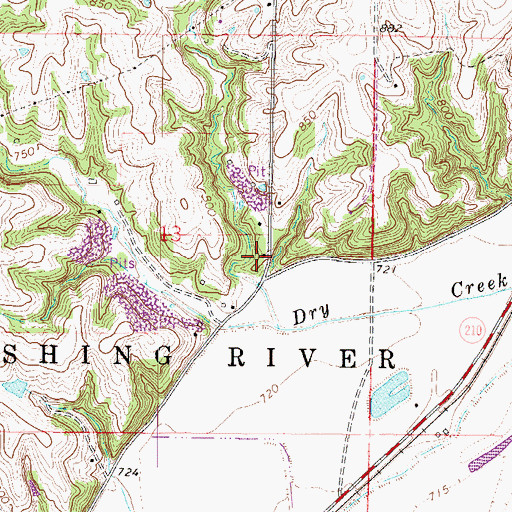 Topographic Map of Lynch School, MO