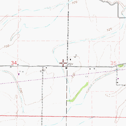 Topographic Map of Sharp School (historical), MO
