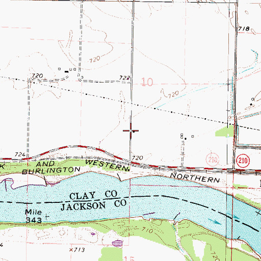 Topographic Map of Hunt School, MO