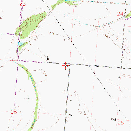Topographic Map of Blue Valley School, MO