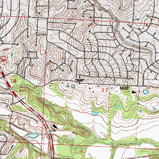 Topographic Map of Pleasant Grove Church, MO