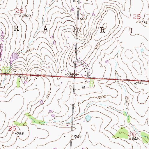 Topographic Map of High Mound School (historical), MO