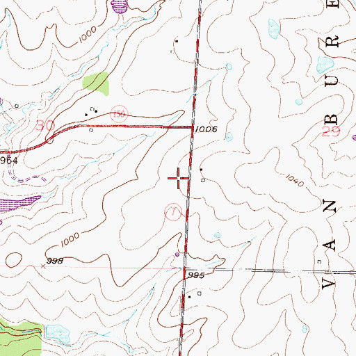 Topographic Map of White Cloud School (historical), MO