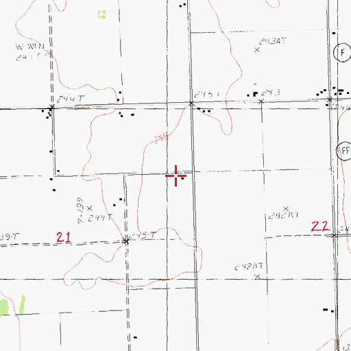 Topographic Map of Bishop School (historical), MO