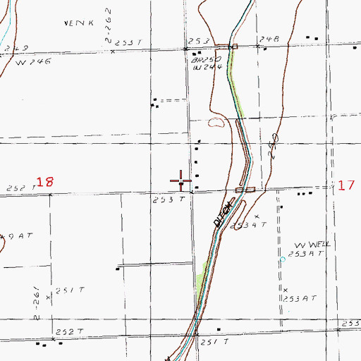 Topographic Map of New Hope Church, MO