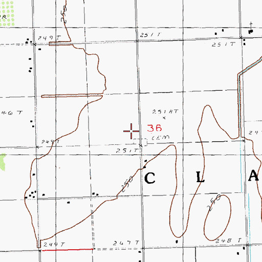 Topographic Map of Old Coldwater Church (historical), MO