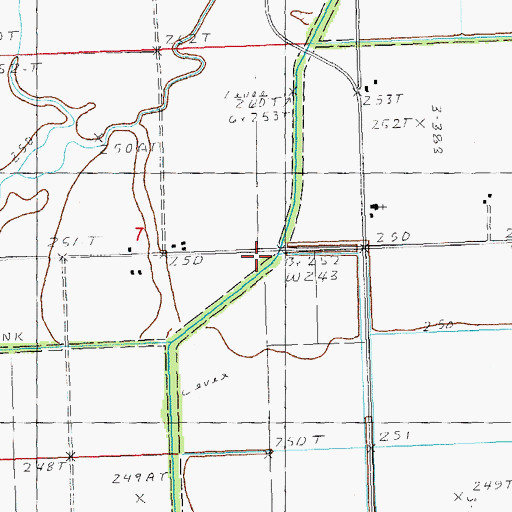 Topographic Map of Hemphill School (historical), MO