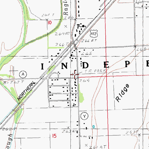 Topographic Map of Thomas School (historical), MO