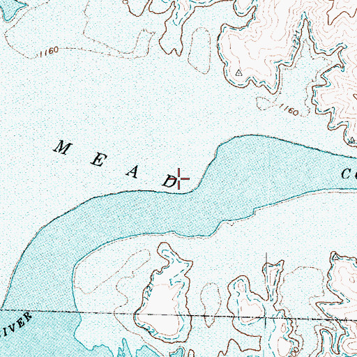 Topographic Map of Lower Granite Gorge, AZ