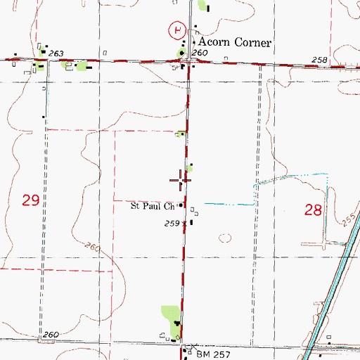Topographic Map of Pulltight School, MO
